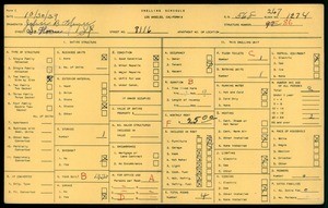 WPA household census for 8116 S HOOVER ST, Los Angeles County