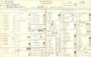 WPA household census for 1640 SILVERWOOD TERRACE, Los Angeles
