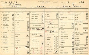 WPA household census for 2233 AVON STREET, Los Angeles