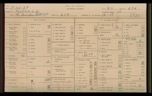 WPA household census for 639 N BUNKER HILL, Los Angeles