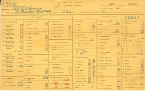 WPA household census for 236 N BUNKER HILL, Los Angeles
