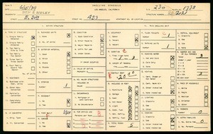 WPA household census for 453 EAST 31ST STREET, Los Angeles