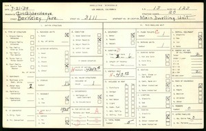 WPA household census for 3111 BERKELEY AVE, Los Angeles