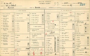 WPA household census for 2042 HURON, Los Angeles