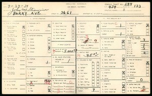 WPA household census for 3661 BARRY AVE, Los Angeles County