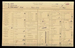 WPA household census for 461 N FREMONT, Los Angeles