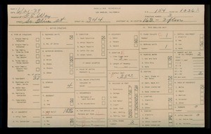 WPA household census for 344 S OLIVE STREET, Los Angeles