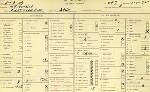WPA household census for 3060 EASTSIDE, Los Angeles