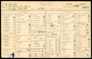 WPA household census for 2711 EAGLE STREET, Los Angeles