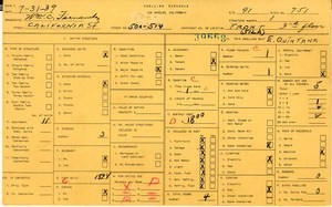 WPA household census for 500 CALIFORNIA, Los Angeles
