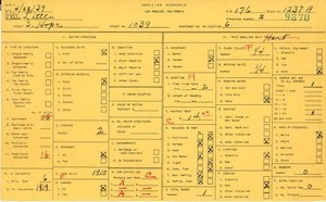 WPA household census for 1039 S HOPE, Los Angeles