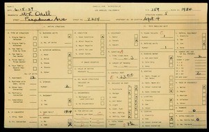 WPA household census for 2214 PASADENA AVE, Los Angeles
