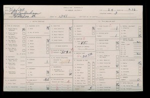 WPA household census for 1341 WATERLOO STREET, Los Angeles