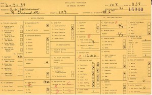 WPA household census for 108 N GRAND, Los Angeles
