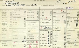 WPA household census for 3021 EASTSIDE, Los Angeles