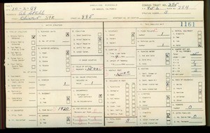 WPA household census for 885 W OLIVER, Los Angeles County