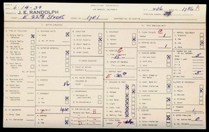 WPA household census for 1701 E 22ND STREET, Los Angeles