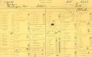 WPA household census for 2420 MICHIGAN, Los Angeles