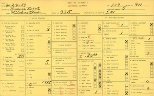 WPA household census for 975 WILSHIRE BLVD, Los Angeles