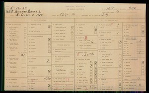 WPA household census for 129 S GRAND AVENUE, Los Angeles