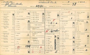 WPA household census for 2931 FLOWER ST, Los Angeles County