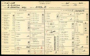 WPA household census for 349 1/2 N BENTON WAY, Los Angeles