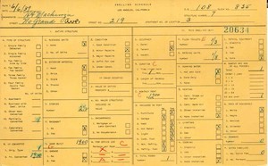 WPA household census for 219 N GRAND, Los Angeles