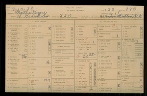 WPA household census for 330 S GRAND AVENUE, Los Angeles