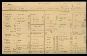 WPA household census for 1454 RIDGE WAY, Los Angeles
