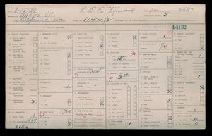 WPA household census for 11421 CALIFORNIA, Lynwood, Los Angeles County