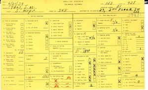 WPA household census for 348 S HOPE, Los Angeles