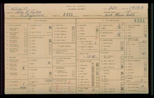 WPA household census for 3558 N FIGUEROA STREET, Los Angeles