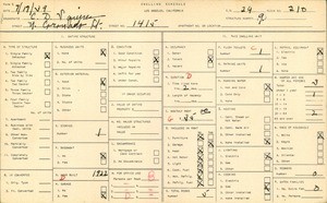 WPA household census for 1415 N CORONADO ST, Los Angeles