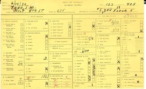WPA household census for 625 W 4TH, Los Angeles
