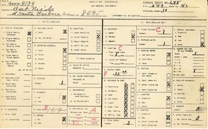 WPA household census for 865 E SANTA BARBARA, Los Angeles