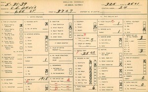 WPA household census for 3707 LEE STREET, Los Angeles