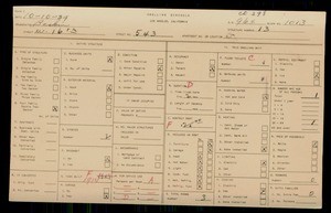 WPA household census for 543 W 16TH STREET, Los Angeles County