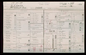 WPA household census for 10505 MCKINLEY AVE, Los Angeles County