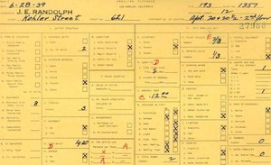 WPA household census for 621 KOHLER, Los Angeles