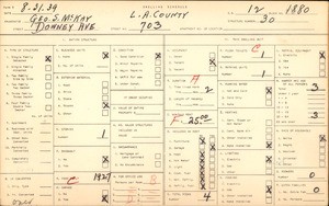 WPA household census for 703 Downey Avenue, Los Angeles County