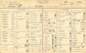 WPA household census for 2136 AVON STREET, Los Angeles