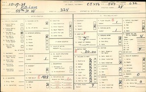 WPA household census for 324 WEST 54TH STREET, Los Angeles County