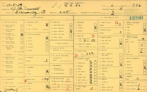 WPA household census for 245 BERMUDEZ STREET, Los Angeles County