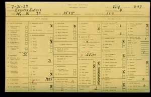 WPA household census for 1515 W 8TH STREET, Los Angeles