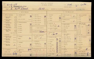 WPA household census for 1623 E 22ND STREET, Los Angeles
