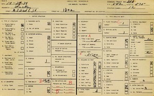 WPA household census for 1302 W 52ND, Los Angeles