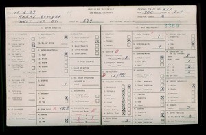 WPA household census for 879 W 1ST STREET, Los Angeles County