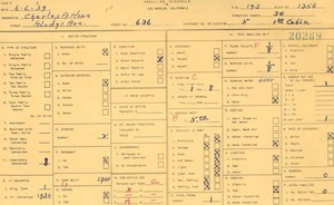 WPA household census for 636 GLADYS, Los Angeles