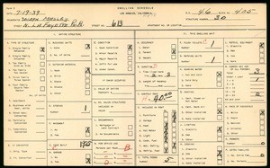 WPA household census for 613 N LA FAYETTE PARK PL, Los Angeles