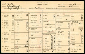 WPA household census for 1612 EDGECLIFF DRIVE, Los Angeles